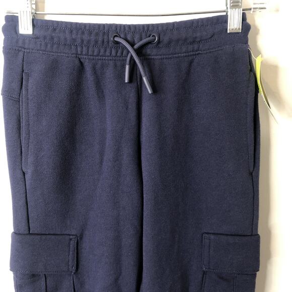 All In Motion NWT Boys' Flexible Drawstring Navy Cargo Joggers Size Small 6/7 - Picture 2 of 9